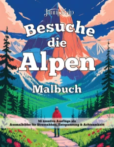Besuche die Alpen - Malbuch - Cover kl
