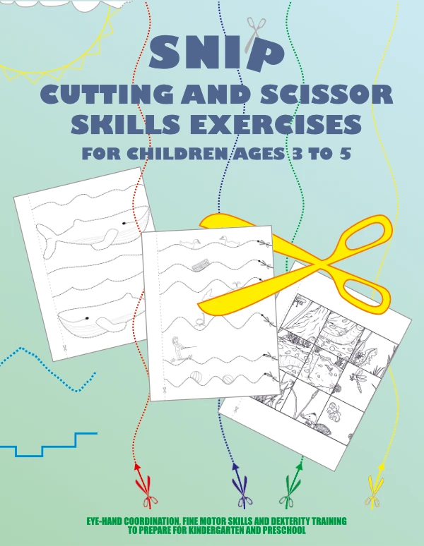 Snip cutting exercises for ages 4 and up