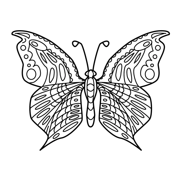 Ostereier Malbuch für Jungs und Mädchen ab 6 Jahren Seite 113 Schmetterling