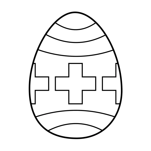 Ostereier Malbuch für Jungs und Mädchen ab 6 Jahren Seite 19 Osterei mit Muster