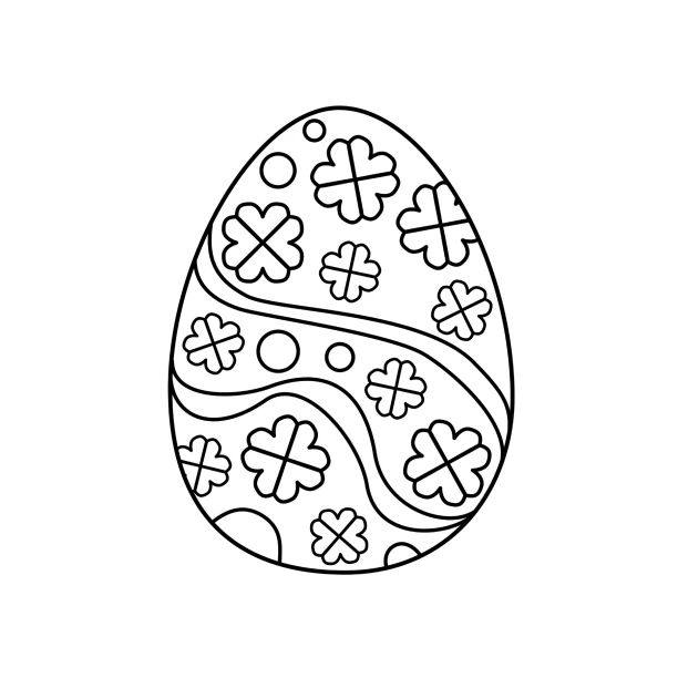 Senioren Ostereier Malbuch Seite 45 Osterei mit Muster