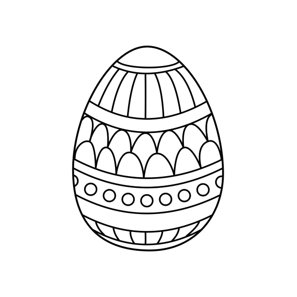 Senioren Ostereier Malbuch Seite 49 Osterei mit Muster