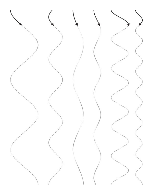 Schwungübungen einfache Linien