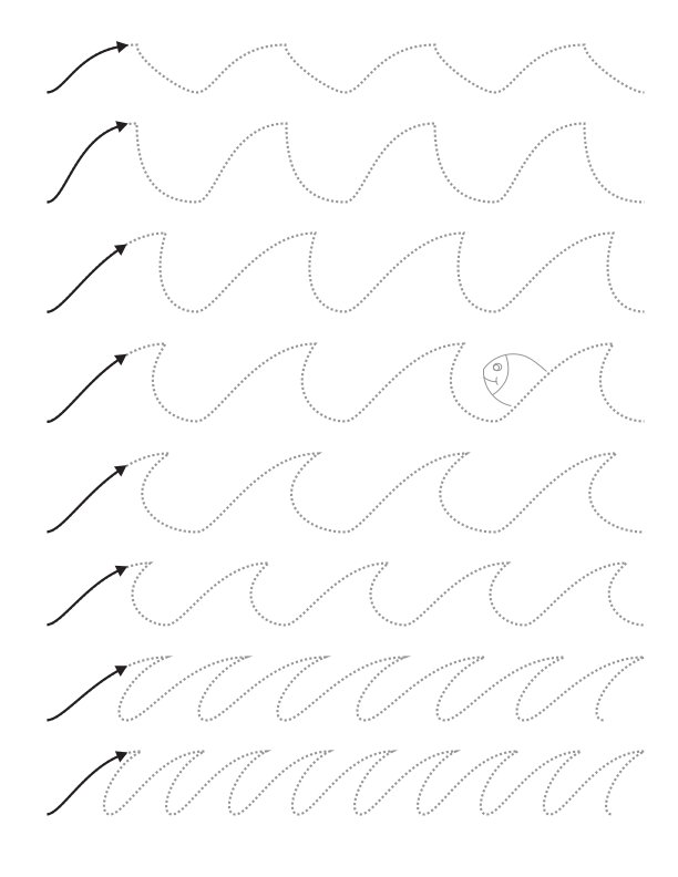 Schwungübungen einfache Linien