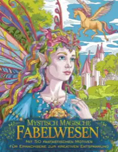 Mystisch Magische Fabelwesen Malbuch Cover Klein